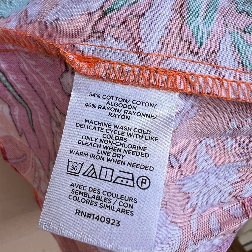 Loft Orange Patchwork Boho Drawstring Waist Mini … - image 8